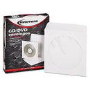 Innovera CD/DVD Envelopes Clear Window 1 Disc Capacity White 50 Pack IVR39403 - Brand New