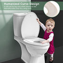 Toilet Seat with Built-In Potty Training Seat Elongated B09BCXX6CW - White - Brand New