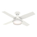 Hunter 59246 Dempsey Ceiling Fan with LED Light, Remote, 44" - Fresh White - Like New