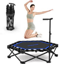 HXD-ERGO FOLDABLE MINI TRAMPOLINE, 42'', ADJUSTABLE FOAM HANDLE - BLUE - Like New