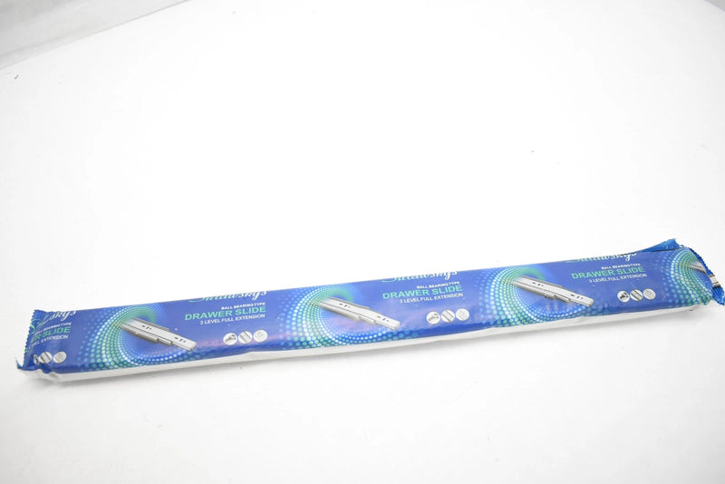 SULAWSKYS BALL BEARING TYPE DRAWER SLIDE 3 LEVEL FULL EXTENSION (22 INCH) BLACK - Like New