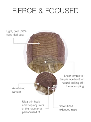 Raquel Welch Fierce And Focused Hand Tied Short Bob Wig Hairuwear Hazelnut - Brand New