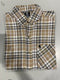 BLACK HORSE MEN'S S/S WOVEN PLAID SHIRT - MENS SMALL - BROWN/BLACK/WHITE/YELLOW - Brand New