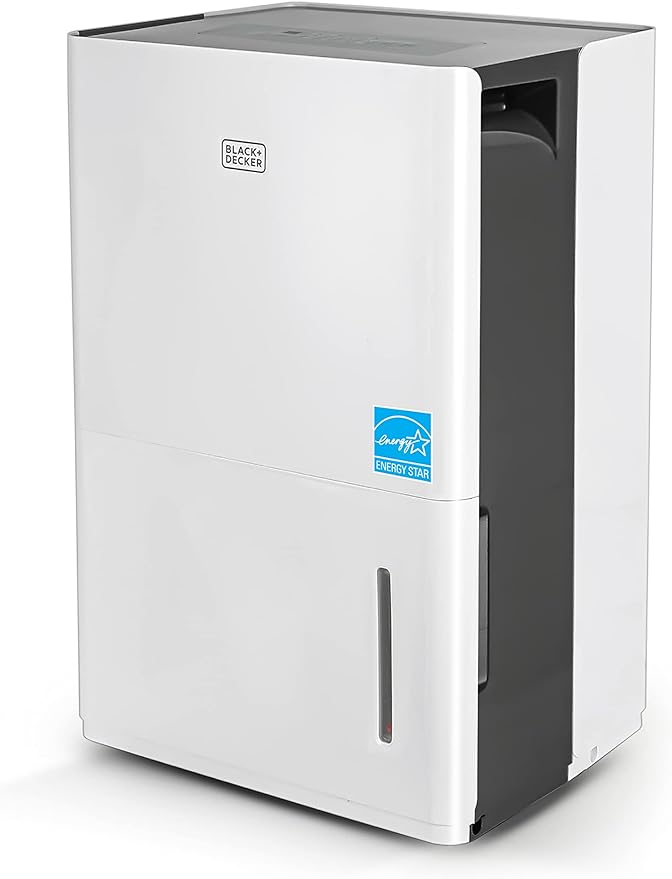 BLACK+DECKER 4500 Sq. Ft. Dehumidifier with Built-In Drain Pump Continuous White - Like New