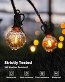 BRIGHTOWN OUTDOOR STRING LIGHTS 209FT G40 LED GYPC-O100LAU - BLACK - Like New