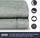 HUG BUD WEIGHTED BLANKET 90" X 90" - 35-LBS FITS QUEEN/KING SIZE BED LIGHT GRAY - Like New