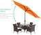 BEST CHOICE PRODUCTS 8FT STEEL POLYESTER MARKET PATIO UMBRELLA W/CRANK - ORANGE - Like New