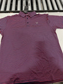 CALLAWAY MEN'S STRIPED PERF GOLF POLO SHIRT SHORT SLEEVE SIZE: MEN L - BLUE/RED - Brand New