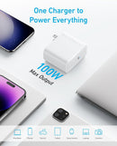 Anker Mac Book Pro Charger, 100W USB C Charger, Compact, Foldable, A2672 - WHITE - Like New