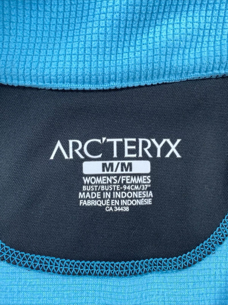 ARC'TERYX DELTA LT ZIP WOMEN'S MIRCO GRID PULLOVER JACKET - SIZE: M - TEAL BLUE - Brand New