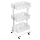 SUPERKKY 3 Drawer Rolling Cart by Recollections, Lexington Collection (White) - Brand New