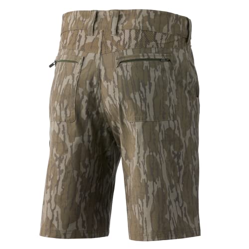 HUK Men's Next Level 10.5" Short, Size XXL , MOSSY OAK CAMO BOTTOMLAND - Brand New