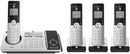 AT&T 4 handset Cordless Phone with answering System Call Block - BLACK/SILVER Like New