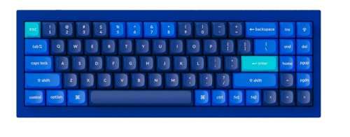 KEYCHRON Q7 SWAPPABLE RGB BACKLIGHT BLUE SWITCH - BLUE - KEYCAPS SPECIAL COLOR - Like New