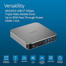 KENSINGTON AD220S3 DUAL DISPLAY DOCK FOR ANY MACBOOK M1/M2/M3/M4 - SILVER - Like New