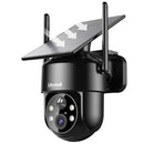 LITYMOL 2K 360° VIEW SOLAR SECURITY CAMERAS WIRELESS OUTDOOR - BLACK - Like New