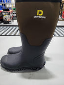 DRYCODE RUBBER BOOTS FOR MEN 4.5MM NEOPRENE MID BOOTS SIZE: 8 - BLACK AND BROWN - Like New