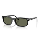RAY-BAN UNISEX RECTANGLE SUNGLASSES BLACK FRAME GREEN POLARIZED LENSES - Like New
