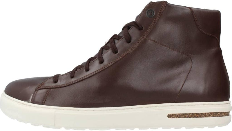 BIRKENSTOCK BEND MID NATURAL LEATHER SNEAKERS - MEN 8, WOMEN 10, ROAST, 1020763 - Like New