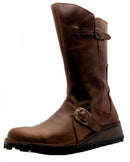 FLY London Women's Mes Engineer Boot Camel Rug 40 EU/9 - 9.5 M US - Brand New