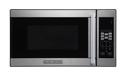 BLACK+DECKER 0.7 CU FT 700W MICROWAVE OVEN BLACK STAINLESS STEEL/BLACK - Like New