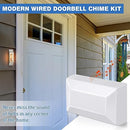 SAILLONG WIRED DOORBELL CHIME KIT WITH 2 LIGHTED METAL PUSH BUTTONS - SILVER - Like New