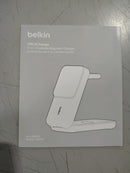 BELKIN ULTRACHARGE 3-IN-1 FOLDABLE MAGNETIC CHARGER - WHITE - Like New