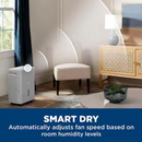 GE 50-PINTS FOR WET ROOMS UP TO 4500 SQ. FT. RESIDENTIAL DEHUMIDIFIER - GRAY - Like New
