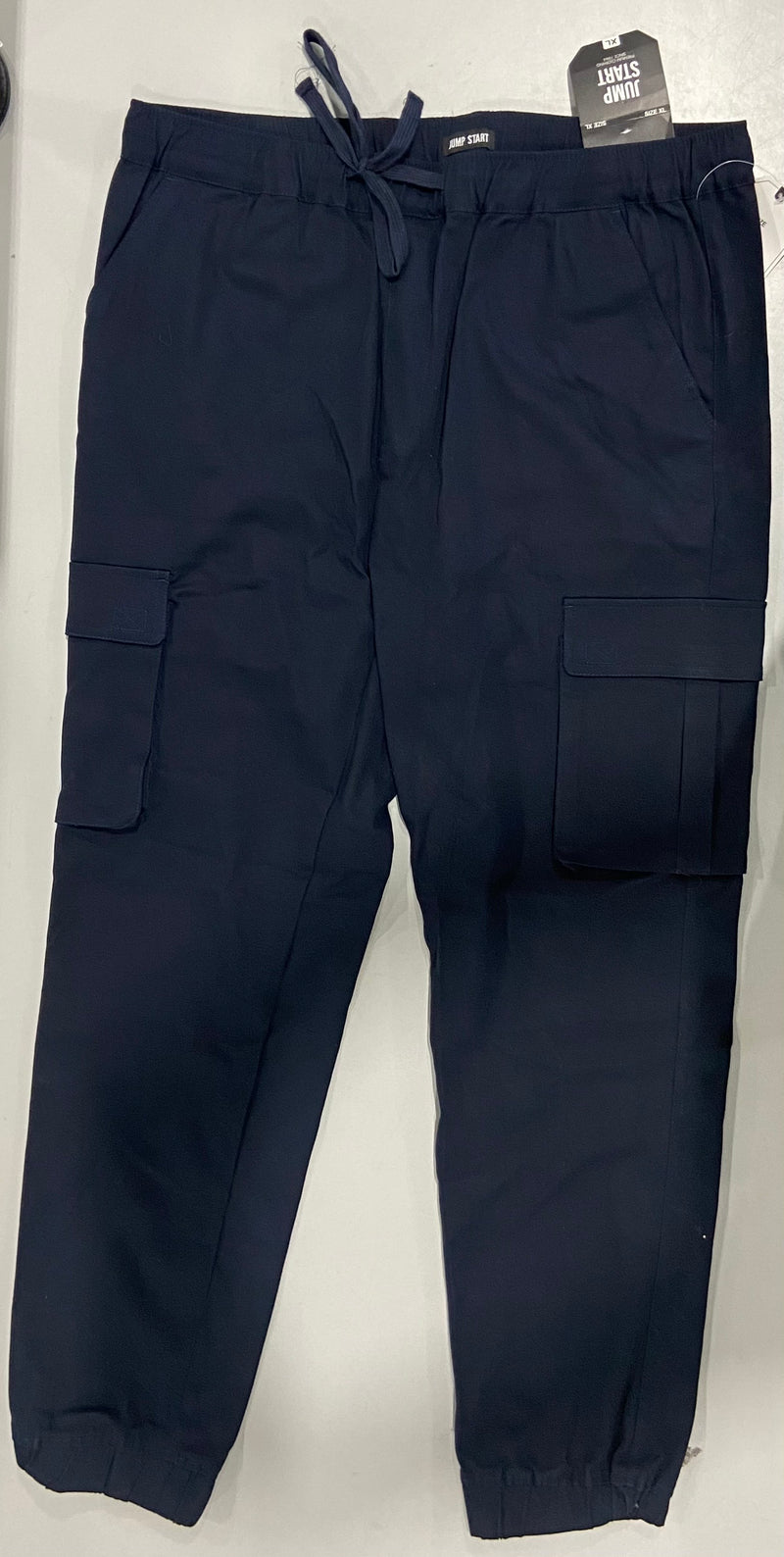 GALAXY BY HARVIC MENS SLIM FIT CARGO PANTS - SIZE: XL - NAVY - Brand New