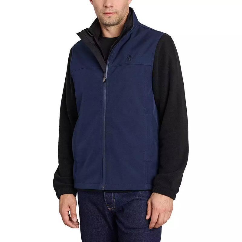 IZ250X IZOD MEN'S SOFTSHELL VEST - SIZE L - NAVY BLAZER - Brand New