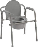 Steel Folding Bedside Commode B00HWD8WR6 - NEW - Brand New
