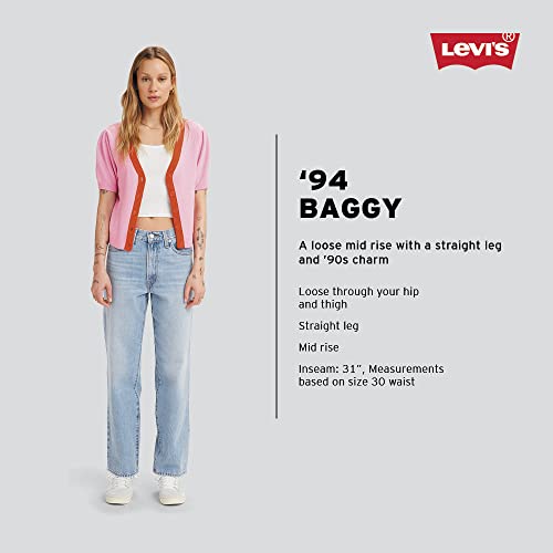 A47070002 LEVI'S WOMEN '94 BAGGY CARGO JEANS ARMY GREEN SIZE 28X30 - NEW - Brand New