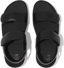 FITFLOP LULU ADJUSTABLE LEATHER BACK-STRAP SANDALS - SIZE: WOMEN 8.5 - BLACK - Brand New