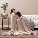 NORTHWEST Ashford Home Cozy Warmwell Blanket - Moonlight Taupe - Queen Size - Brand New