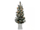 ASTELLA 4FT PRE-LIT FLOCKED ARTIFICIAL CHRISTMAS TREE, 50-LIGHTS - Like New