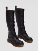 DR.MARTENS 1B60 20 EYE VIRGINIA TALL BOOTS - SIZE: WOMEN 6 - BLACK VIRGINIA - Like New