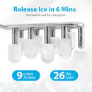 AEITTO ICE MAKERS COUNTERTOP 9 ICE CUBES RELEASE IN 6 MINS 26LBS/24H - BLACK - Like New