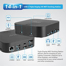 RVP+ USB C Docking Station 3 Monitors 13-in-1 Triple Display 4K HDMI - BLACK - Like New