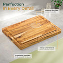 YES4ALL SOLID TEAK CUTTING BOARD 17X13X1.5" BUTCHER BLOCK - B0CKHC3671 - Brand New