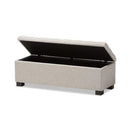 Baxton Studio Roanoke Storage Ottoman Bench B01N3VZ1UK - Beige - Brand New