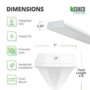 Sunco 8.5" Wraparound Garage LED Shop Light 4FT 5000K 60W, 7200 LM, B0BSJ1V3S5 - Brand New