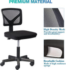 AFO Small Desk Chair Armless with Ergonomic Lumbar Support - Black Like New