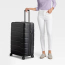 OPEN STORY HARDSIDE LARGE CHECKED SPINNER SUITCASE - BLACK - Scratch & Dent