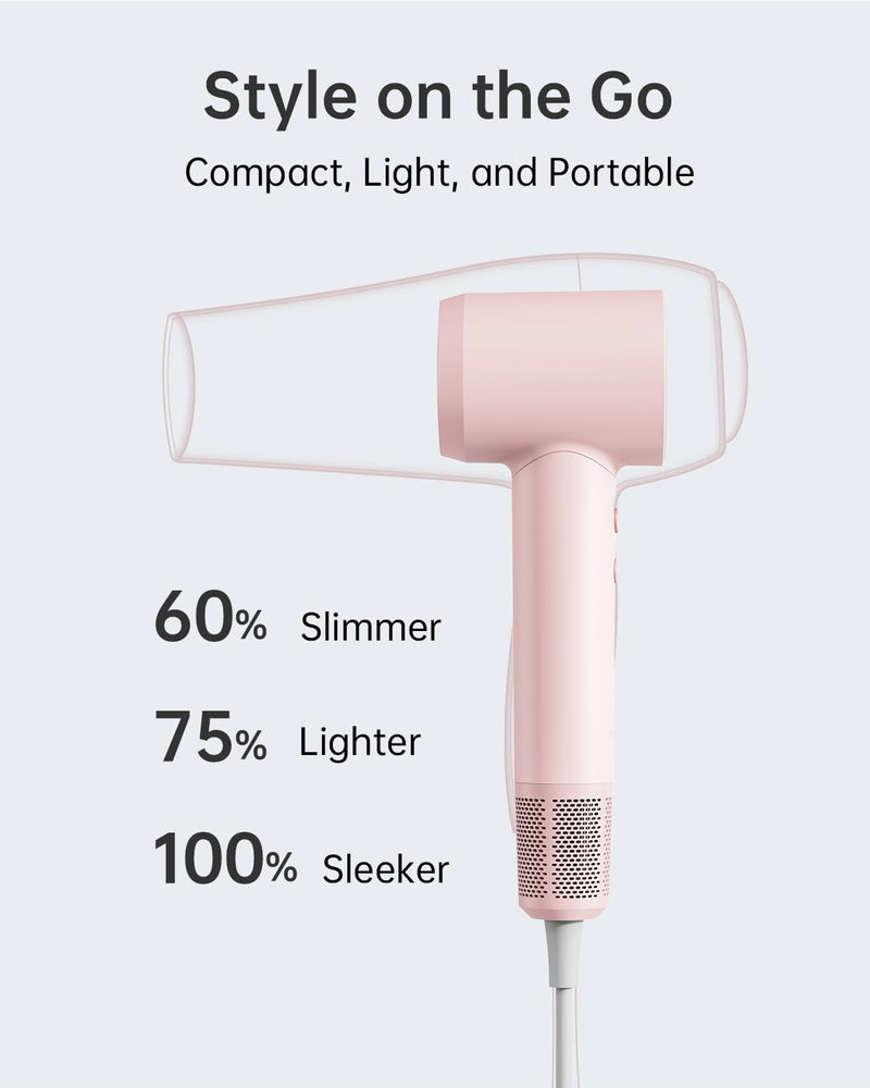 Laifen Hair Dryer Swift SE, 200 Million Negative Ionic Blow Dryer - Pink Like New