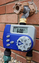 ORBIT 2-OUTLET HOSE WATERING TIMER (2 OUTLET BRASS) - DUAL OUTLET - GRAY/BLUE - Like New