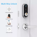 SMONET Fingerprint Front Door Lock Keyless Digital Keypad Y1-SBF2LH-S - Silver Like New