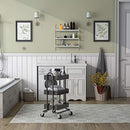 MIOCASA 3-Tier Metal Utility Rolling Cart, Heavy Duty Multifunction B08NT9RDKH - Brand New
