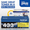 BROTHER GENUINE HIGH YIELD TONER CARTRIDGE TN433Y REPLACEMENT CARTRIDGE - YELLOW - Brand New