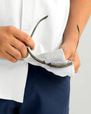 HUK MENS NEXT LEVEL SOLID SHORT SLEEVE FISHING BUTTON DOWN SHIRT WHITE M - Brand New