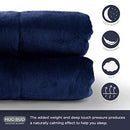 HUG BUD Weighted Blanket 48" X 72" 15 lbs Full/Twin Size GIFTABLE - Navy Blue - Like New